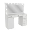 Boahaus Jezebel Vanity Makeup Desk (Crystal Knobs)