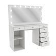Boahaus Jezebel Vanity Makeup Desk (Crystal Knobs)