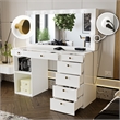 Boahaus Constance Vanity Makeup Desk (Golden Knobs)