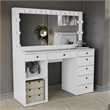 Boahaus Constance Vanity Makeup Desk (Golden Knobs)