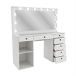 Boahaus Constance Vanity Makeup Desk (Golden Knobs)