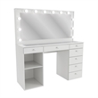 Boahaus Constance Vanity Makeup Desk (Crystal Ball Knobs)