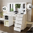 Boahaus Constance Vanity Makeup Desk (Crystal Knobs)
