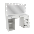 Boahaus Constance Vanity Makeup Desk (Crystal Knobs)