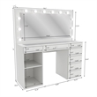 Boahaus Constance Vanity Makeup Desk (Crystal Knobs)