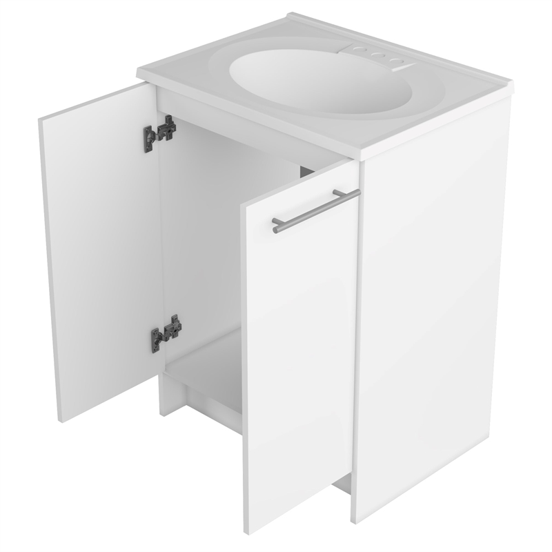 Boahaus Antheia White Modern Bathroom Vanity