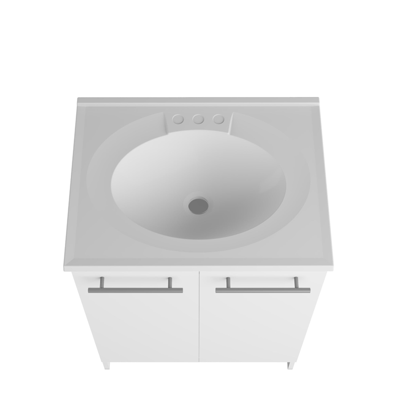 Boahaus Antheia White Modern Bathroom Vanity