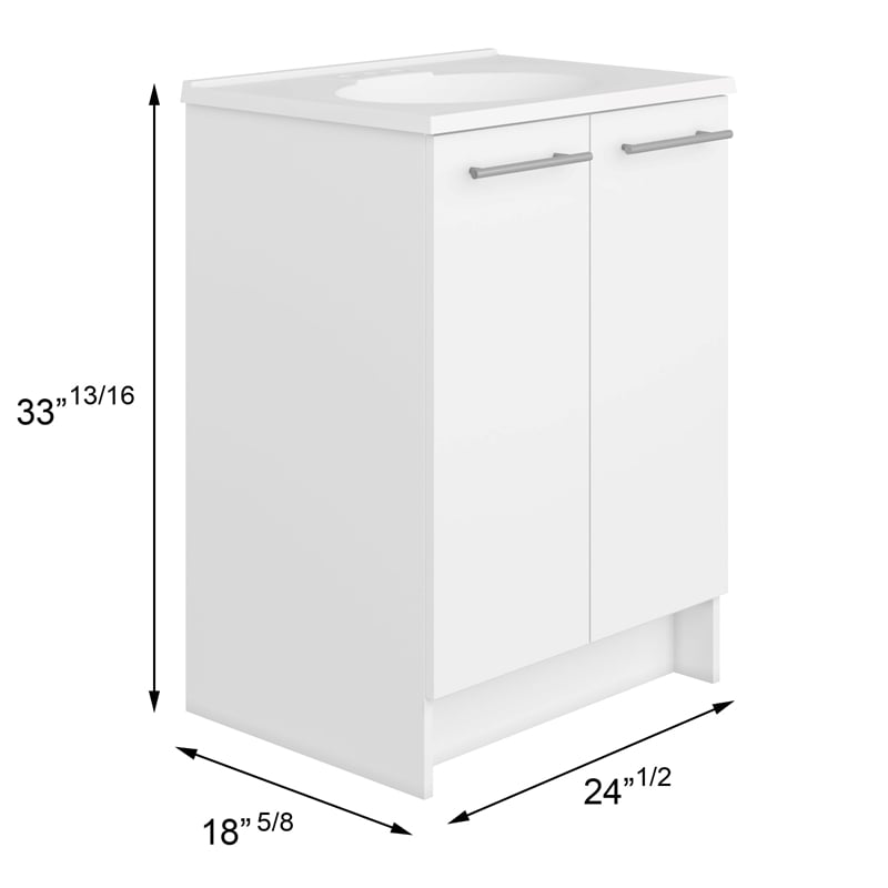 Boahaus Antheia White Modern Bathroom Vanity