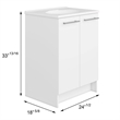 Boahaus Antheia White Modern Bathroom Vanity