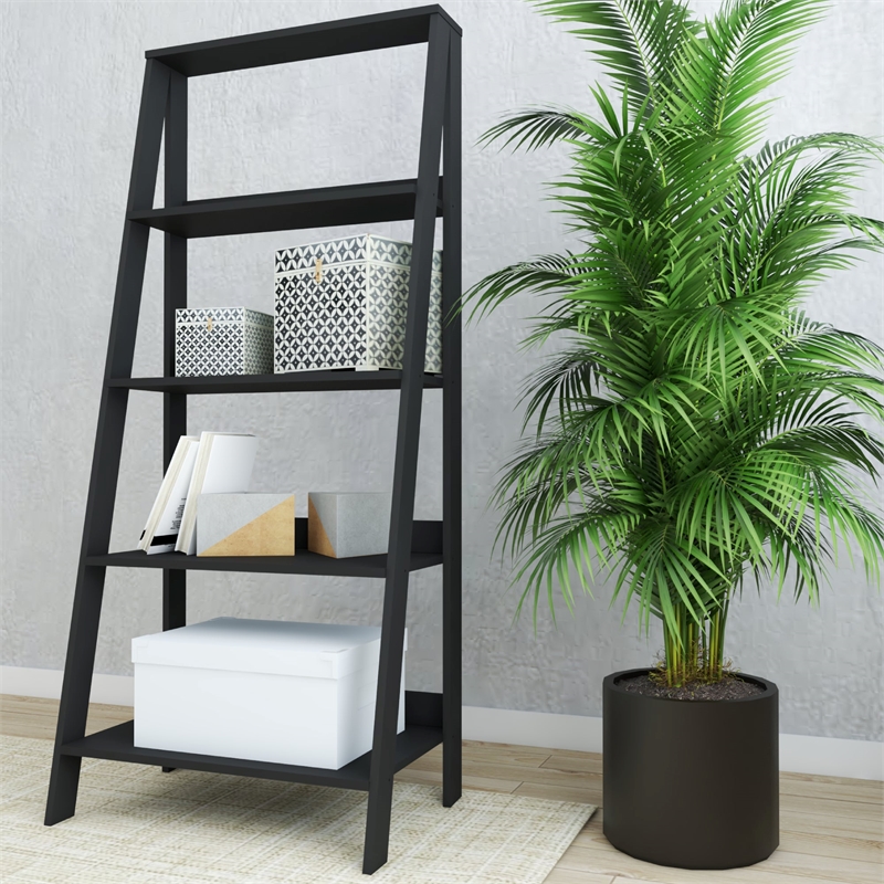 Boahaus Vallentuna Black Bookcase for Home Decor