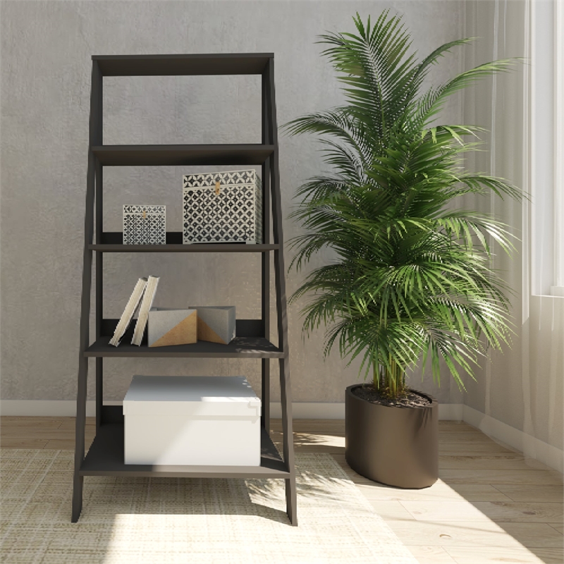 Boahaus Vallentuna Black Bookcase for Home Decor
