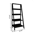 Boahaus Vallentuna Black Bookcase for Home Decor
