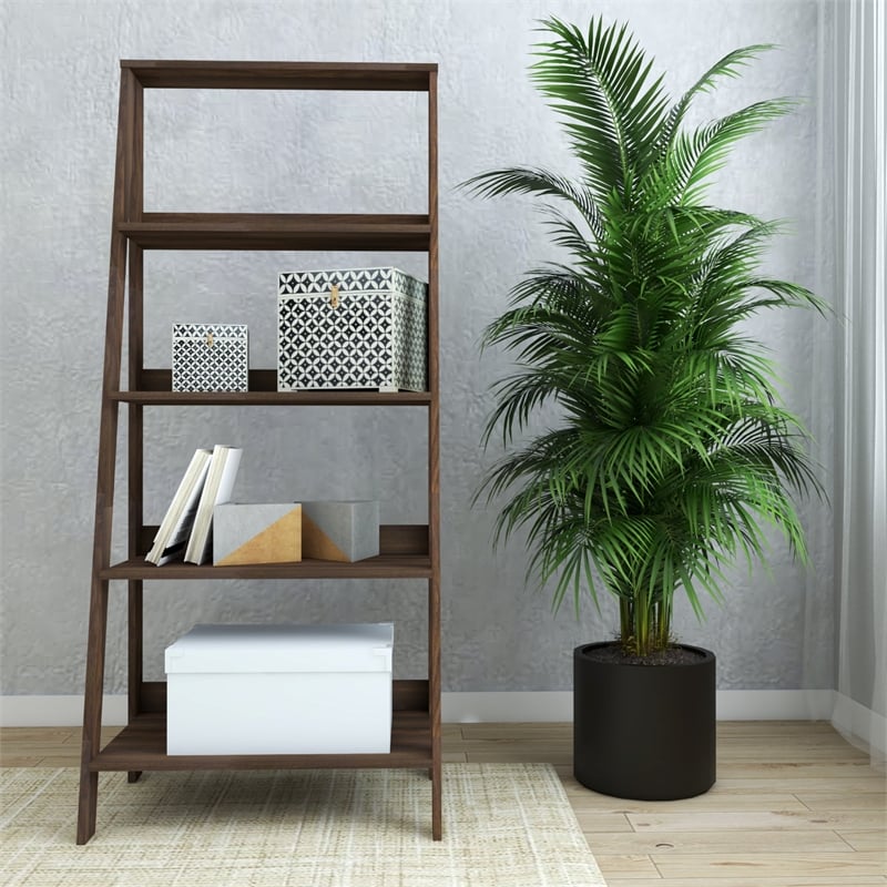 Boahaus Vallentuna Walnut Bookcase for Home Decor