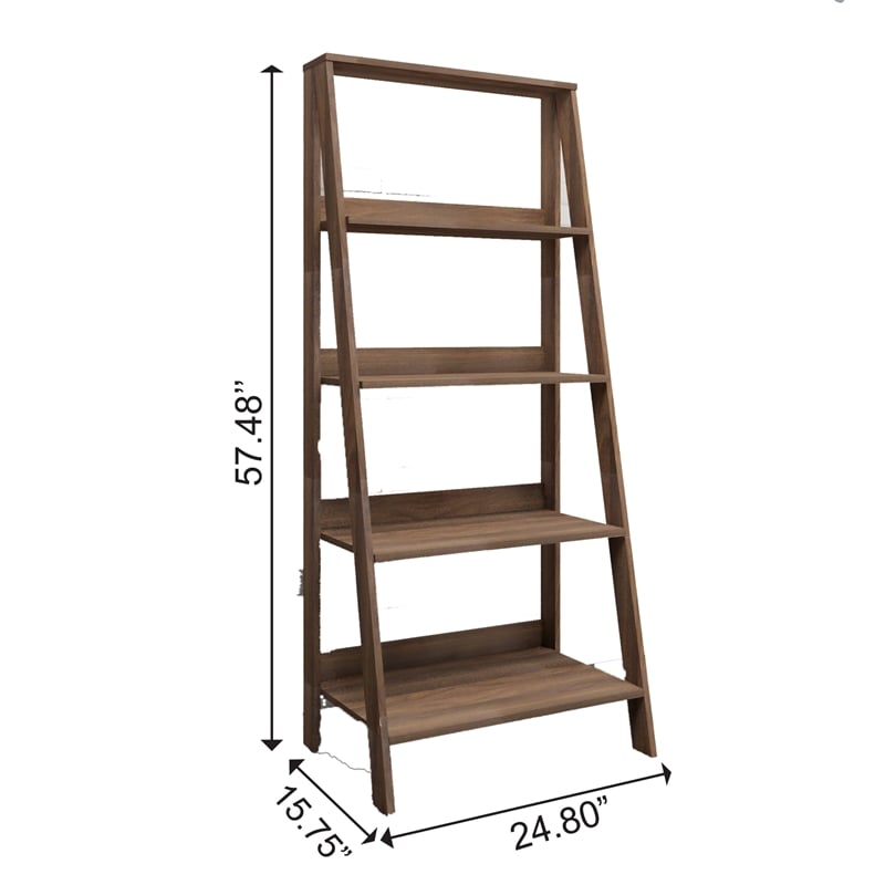 Boahaus Vallentuna Walnut Bookcase for Home Decor