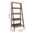 Boahaus Vallentuna Walnut Bookcase for Home Decor