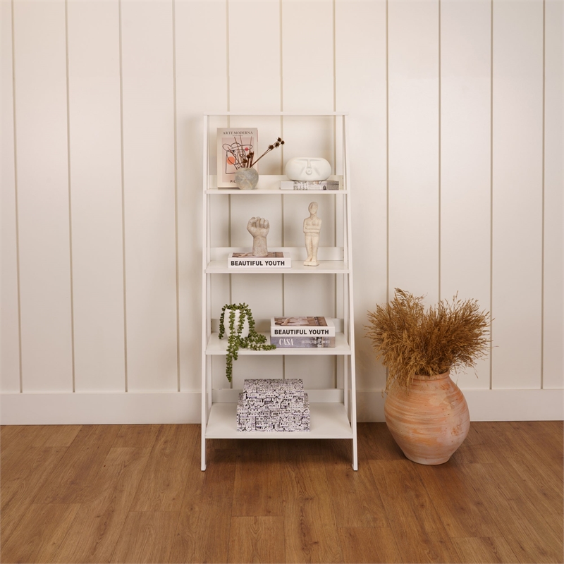 Boahaus Vallentuna White Bookcase for Home Decor