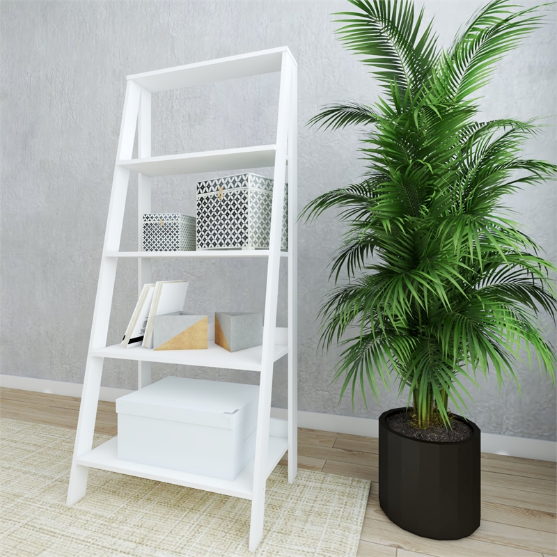 Boahaus Vallentuna White Bookcase for Home Decor