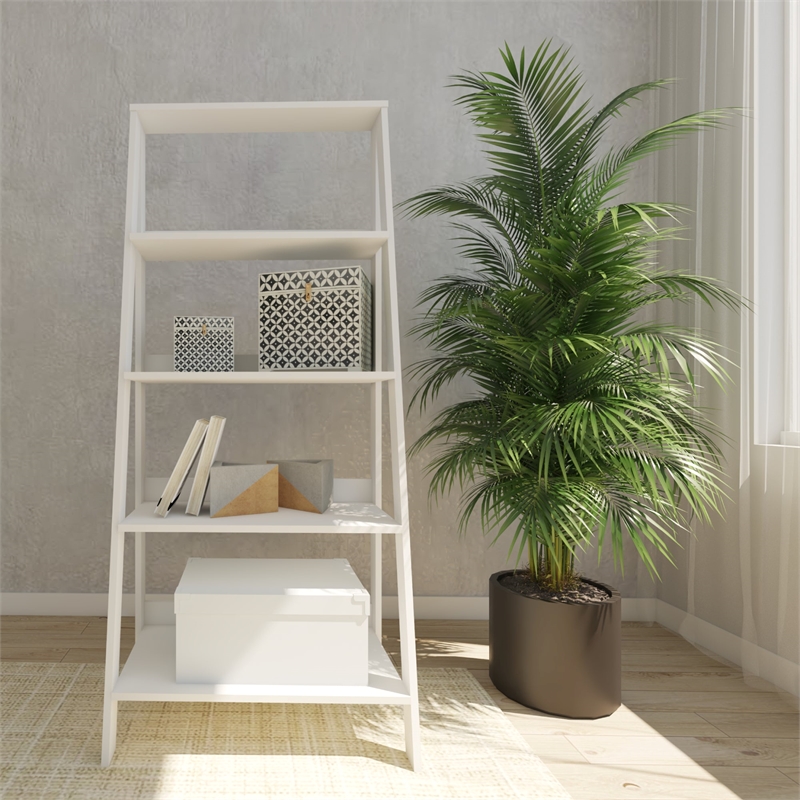 Boahaus Vallentuna White Bookcase for Home Decor