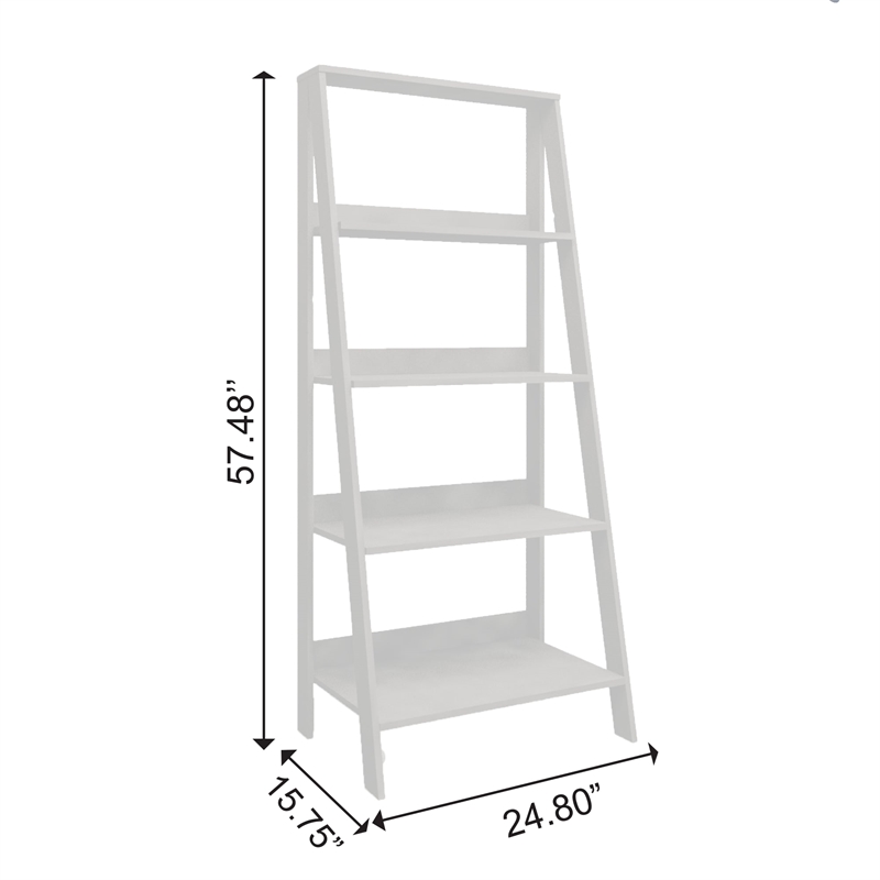 Boahaus Vallentuna White Bookcase for Home Decor