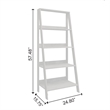 Boahaus Vallentuna White Bookcase for Home Decor