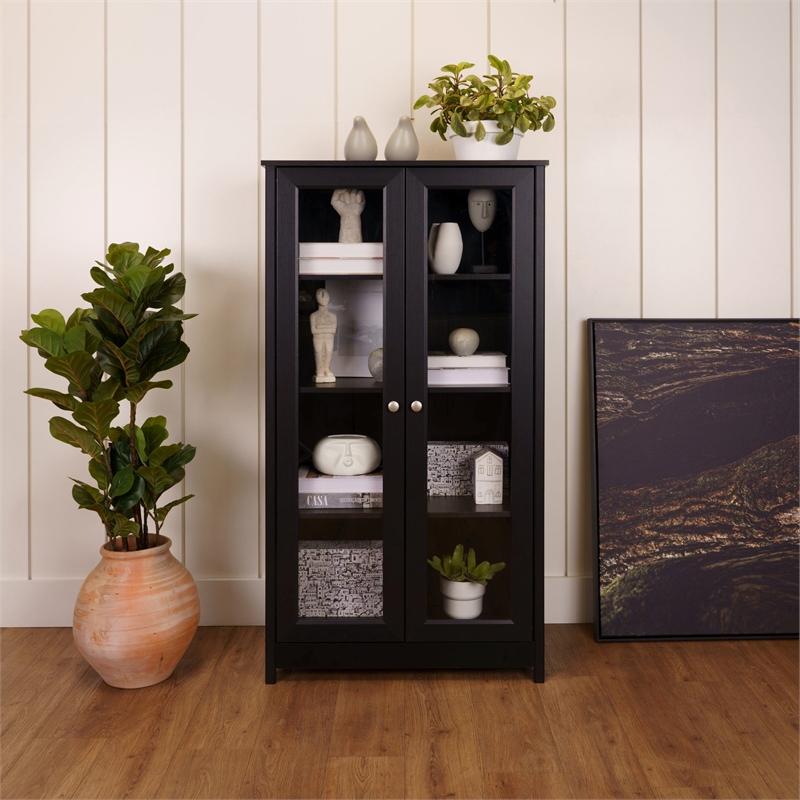 Boahaus Tibro Black Bookcase for Home Decor