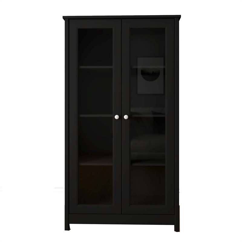 Boahaus Tibro Black Bookcase for Home Decor