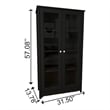 Boahaus Tibro Black Bookcase for Home Decor