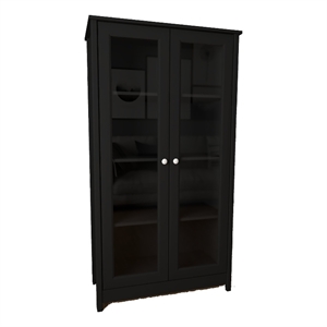 Boahaus Tibro Black Bookcase for Home Decor