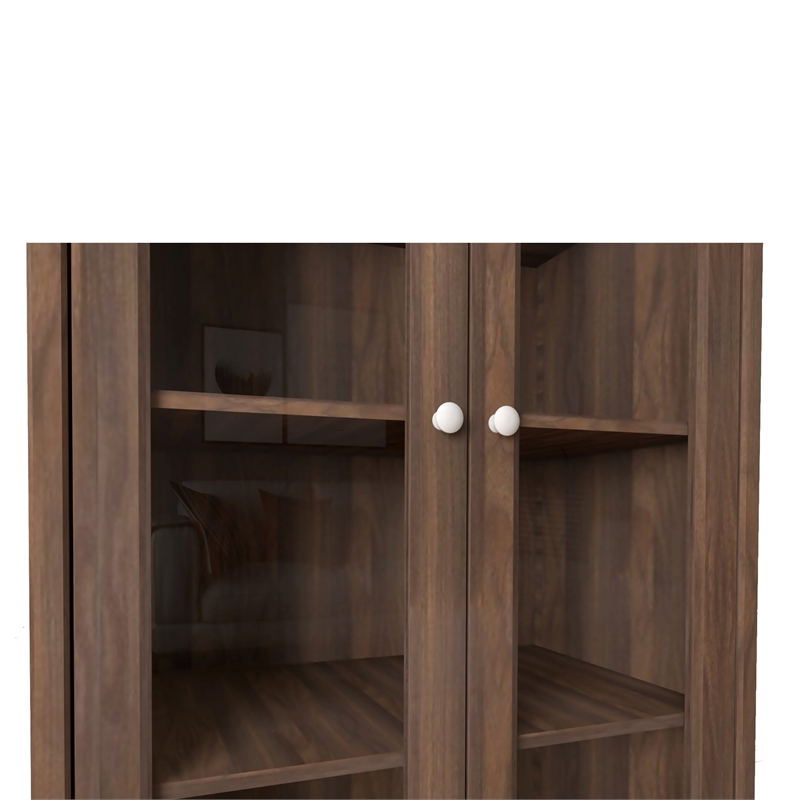 Boahaus Tibro Walnut Bookcase for Home Decor