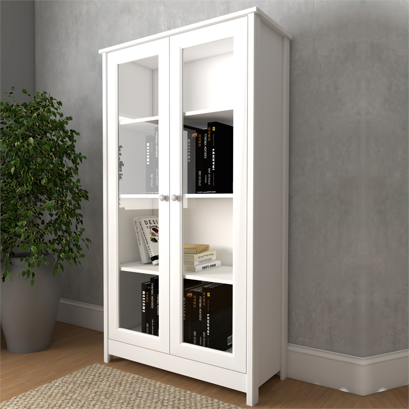 Boahaus Tibro White Bookcase for Home Decor