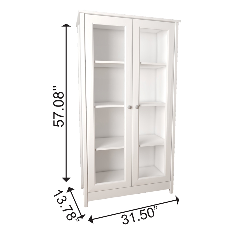 Boahaus Tibro White Bookcase for Home Decor
