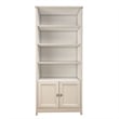 Boahaus Arboga Modern White Door Bookcase Open Shelves Manufactured Wood