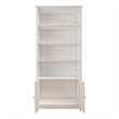 Boahaus Arboga Modern White Door Bookcase Open Shelves Manufactured Wood