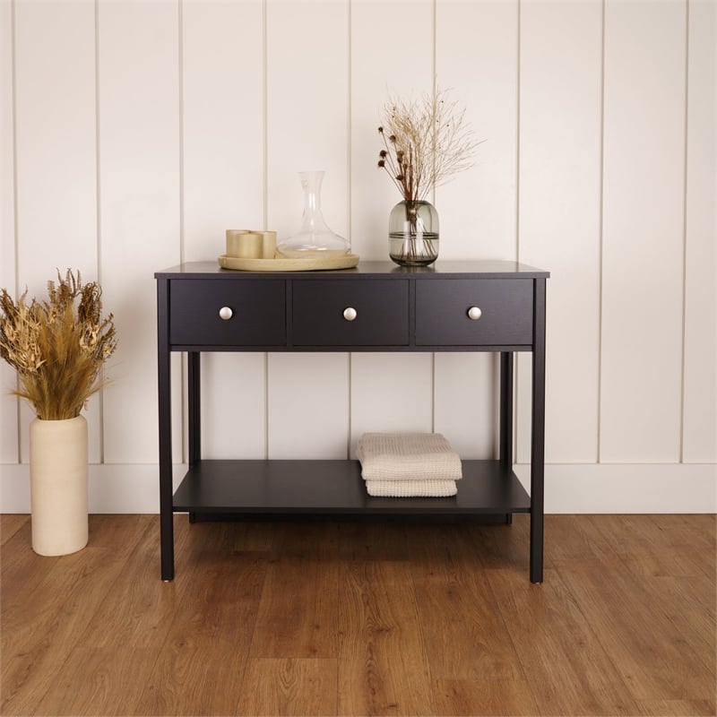 Boahaus Pierrefort Modern Black Console Table for Living Room