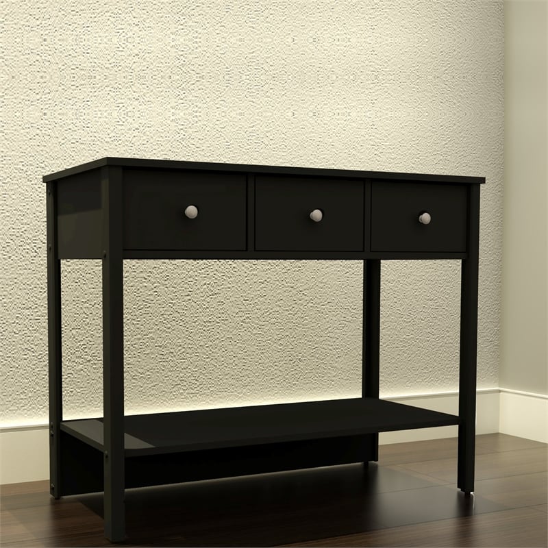 Boahaus Pierrefort Modern Black Console Table for Living Room