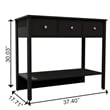 Boahaus Pierrefort Modern Black Console Table for Living Room
