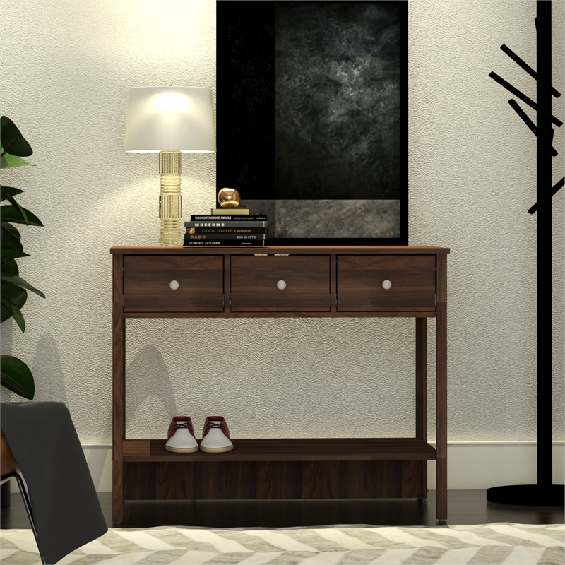 Boahaus Pierrefort Modern Black Console Table for Living Room