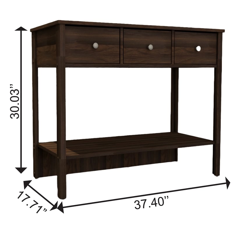 Boahaus Pierrefort Modern Black Console Table for Living Room