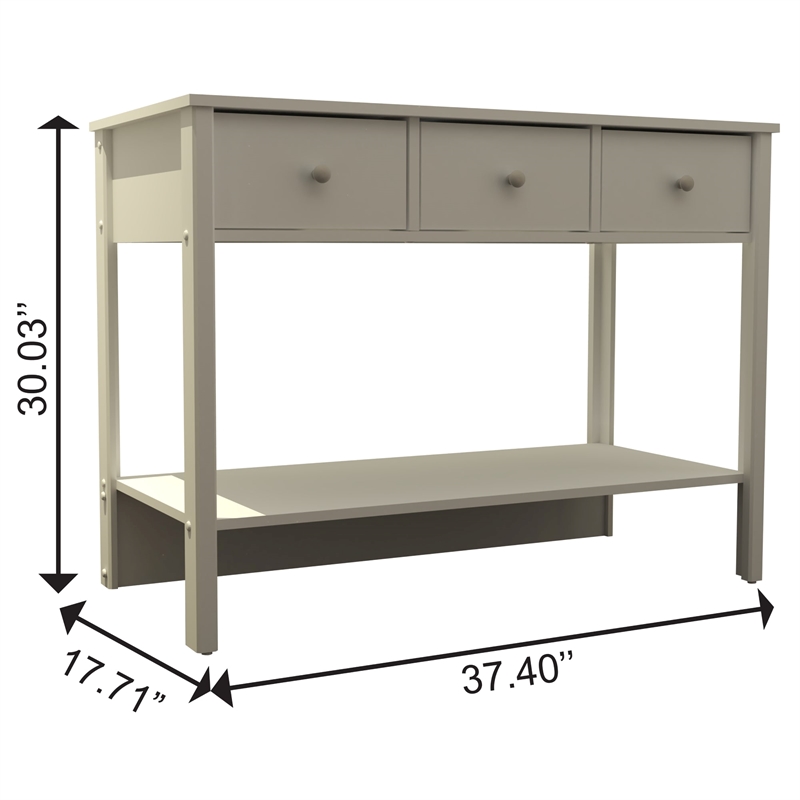 Boahaus Pierrefort Modern White Console Table for Living Room