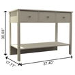 Boahaus Pierrefort Modern White Console Table for Living Room