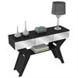 Boahaus Merle Modern Black Painted Console Table for Living Room