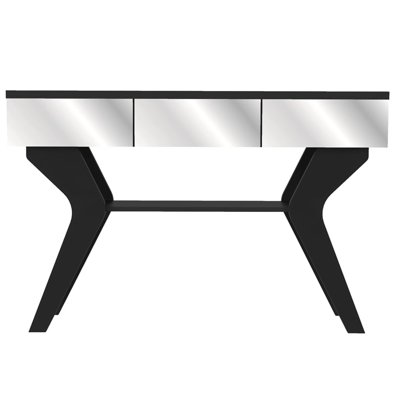 Boahaus Merle Modern Black Painted Console Table for Living Room