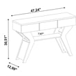 Boahaus Merle Modern Black Painted Console Table for Living Room