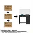 Boahaus Matilda Black Vanity Makeup Desk (Golden Knobs)