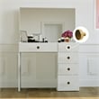 Boahaus Matilda Modern White Vanity Makeup Desk (Golden Knobs)