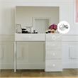 Boahaus Matilda Modern White Vanity Makeup Desk (Crystal Ball Knobs)