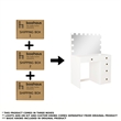 Boahaus Saranya White Makeup Vanity Desk (Golden Knobs)