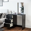 Boahaus Alexandra Black Vanity Desk with 3 Drawers Basic Knobs