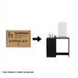 Boahaus Alexandra Black Vanity Desk with 3 Drawers Basic Knobs