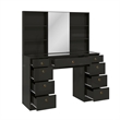 Boahaus Lily Black Vanity Desk (Gold Knobs)